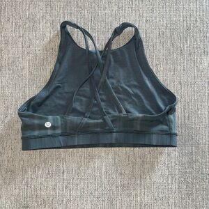 Lululemon Energy High Neck Dark Green Sports Bra